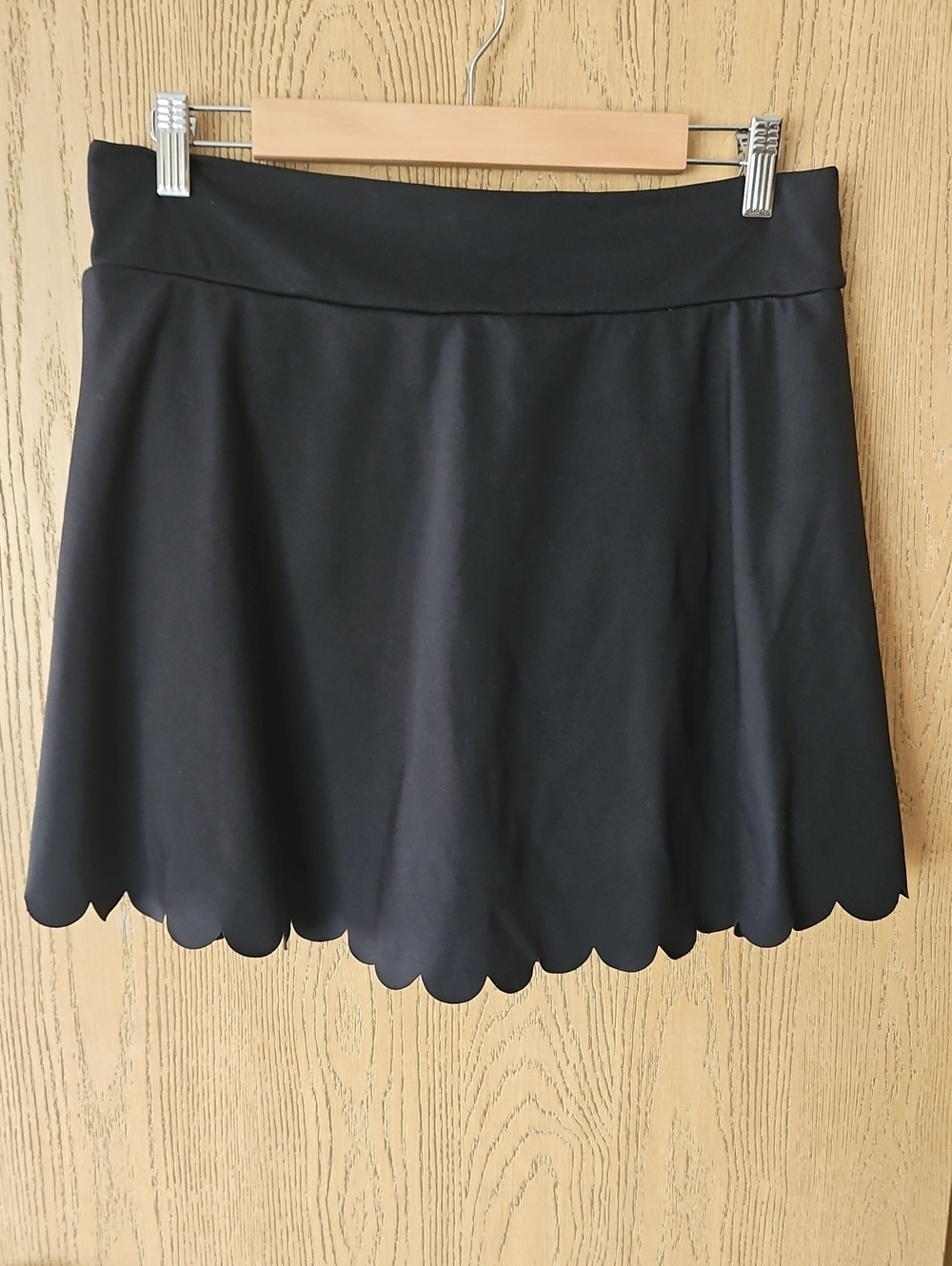 J. Crew Black Scalloped Hem Skirt